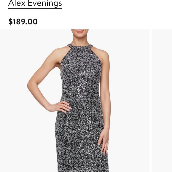 Alex Evenings Elegant Black and White Women's Dress - Picture 4 of 16